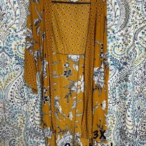 Floral Mustard Cardigan